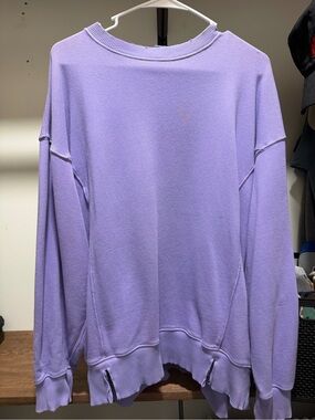 aerie distressed oversized sweatshirt